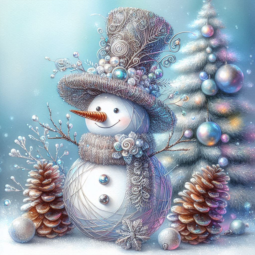 Diamond Painting - Full Round - Winter snowman (40*40CM)