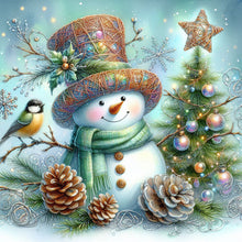Load image into Gallery viewer, Diamond Painting - Full Round - Winter snowman (40*40CM)
