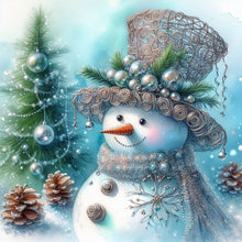 Load image into Gallery viewer, Diamond Painting - Full Round - Winter snowman (40*40CM)
