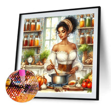 Load image into Gallery viewer, Diamond Painting - Full Round - Cooking woman (40*40CM)
