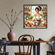 Load image into Gallery viewer, Diamond Painting - Full Round - Cooking woman (40*40CM)
