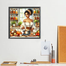 Load image into Gallery viewer, Diamond Painting - Full Round - Cooking woman (40*40CM)
