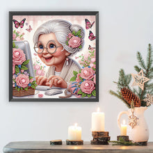 Load image into Gallery viewer, Diamond Painting - Partial Special Shaped - Cute grandma (30*30CM)
