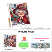 Load image into Gallery viewer, Diamond Painting - Partial Special Shaped - Cute grandma (30*30CM)
