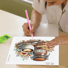 Load image into Gallery viewer, Diamond Painting - Partial Special Shaped - Good time and leisurely coffee break (30*30CM)
