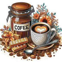 Load image into Gallery viewer, Diamond Painting - Partial Special Shaped - Good time and leisurely coffee break (30*30CM)
