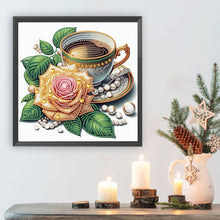 Load image into Gallery viewer, Diamond Painting - Partial Special Shaped - Good time and leisurely coffee break (30*30CM)
