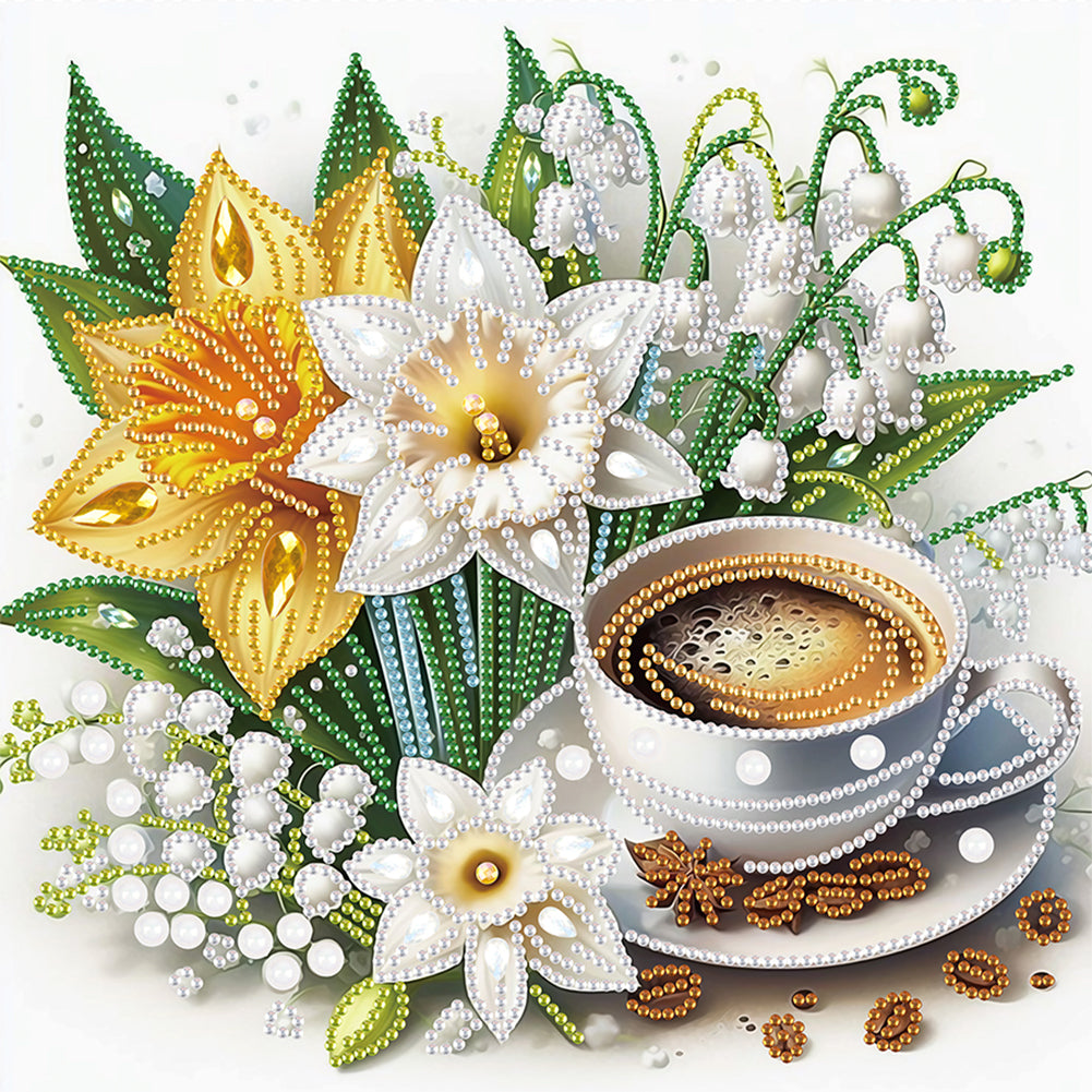 Diamond Painting - Partial Special Shaped - Good time and leisurely coffee break (30*30CM)