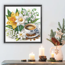 Load image into Gallery viewer, Diamond Painting - Partial Special Shaped - Good time and leisurely coffee break (30*30CM)
