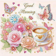 Load image into Gallery viewer, Diamond Painting - Partial Special Shaped - Good time and leisurely coffee break (30*30CM)

