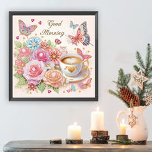 Load image into Gallery viewer, Diamond Painting - Partial Special Shaped - Good time and leisurely coffee break (30*30CM)
