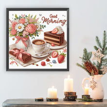 Load image into Gallery viewer, Diamond Painting - Partial Special Shaped - Good time and leisurely coffee break (30*30CM)
