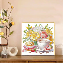 Load image into Gallery viewer, Diamond Painting - Partial Special Shaped - Good time and leisurely coffee break (30*30CM)
