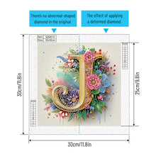 Load image into Gallery viewer, Diamond Painting - Partial Special Shaped - J (30*30CM)
