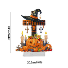 Load image into Gallery viewer, Halloween Pumpkin Cross Diamond Painting Tabletop Ornaments Kit Home Table Decor
