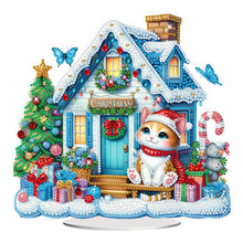 Load image into Gallery viewer, Acrylic Special Shaped Cartoon Christmas House Desktop Diamond Art Kits for Home
