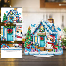 Load image into Gallery viewer, Acrylic Special Shaped Cartoon Christmas House Desktop Diamond Art Kits for Home
