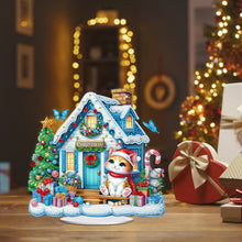Load image into Gallery viewer, Acrylic Special Shaped Cartoon Christmas House Desktop Diamond Art Kits for Home
