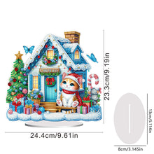 Load image into Gallery viewer, Acrylic Special Shaped Cartoon Christmas House Desktop Diamond Art Kits for Home
