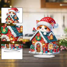 Load image into Gallery viewer, Acrylic Special Shaped Cartoon Christmas House Desktop Diamond Art Kits for Home
