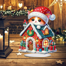 Load image into Gallery viewer, Acrylic Special Shaped Cartoon Christmas House Desktop Diamond Art Kits for Home
