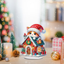 Load image into Gallery viewer, Acrylic Special Shaped Cartoon Christmas House Desktop Diamond Art Kits for Home
