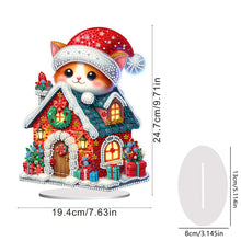 Load image into Gallery viewer, Acrylic Special Shaped Cartoon Christmas House Desktop Diamond Art Kits for Home
