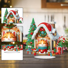 Load image into Gallery viewer, Acrylic Special Shaped Cartoon Christmas House Desktop Diamond Art Kits for Home
