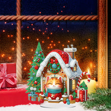 Load image into Gallery viewer, Acrylic Special Shaped Cartoon Christmas House Desktop Diamond Art Kits for Home
