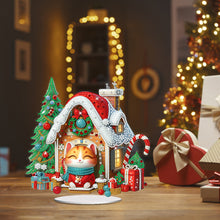 Load image into Gallery viewer, Acrylic Special Shaped Cartoon Christmas House Desktop Diamond Art Kits for Home
