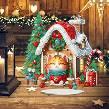 Load image into Gallery viewer, Acrylic Special Shaped Cartoon Christmas House Desktop Diamond Art Kits for Home
