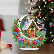 Load image into Gallery viewer, Acrylic Special Shaped Cartoon Christmas House Desktop Diamond Art Kits for Home
