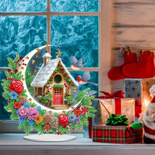 Load image into Gallery viewer, Acrylic Special Shaped Cartoon Christmas House Desktop Diamond Art Kits for Home
