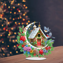 Load image into Gallery viewer, Acrylic Special Shaped Cartoon Christmas House Desktop Diamond Art Kits for Home
