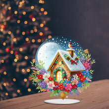 Load image into Gallery viewer, Acrylic Special Shaped Cartoon Christmas House Desktop Diamond Art Kits for Home
