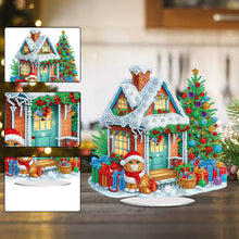 Load image into Gallery viewer, Acrylic Special Shaped Cartoon Christmas House Desktop Diamond Art Kits for Home
