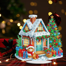 Load image into Gallery viewer, Acrylic Special Shaped Cartoon Christmas House Desktop Diamond Art Kits for Home
