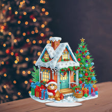 Load image into Gallery viewer, Acrylic Special Shaped Cartoon Christmas House Desktop Diamond Art Kits for Home
