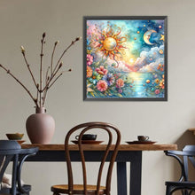 Load image into Gallery viewer, Diamond Painting - Full Round - Sun and moon flower sea water (40*40CM)
