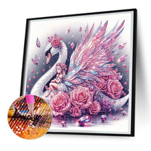 Load image into Gallery viewer, Diamond Painting - Partial Special Shaped - Swan and girl (30*30CM)
