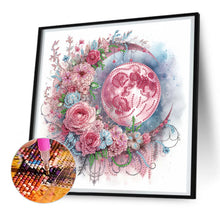 Load image into Gallery viewer, Diamond Painting - Partial Special Shaped - Moon and flower (30*30CM)
