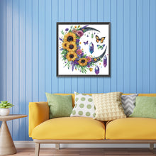 Load image into Gallery viewer, Diamond Painting - Partial Special Shaped - Moon and sunflower (30*30CM)

