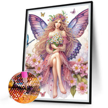 Load image into Gallery viewer, Diamond Painting - Partial Special Shaped - Butterfly girl (30*40CM)
