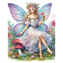 Load image into Gallery viewer, Diamond Painting - Partial Special Shaped - Butterfly girl (30*40CM)
