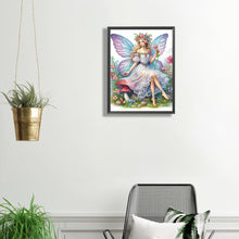 Load image into Gallery viewer, Diamond Painting - Partial Special Shaped - Butterfly girl (30*40CM)
