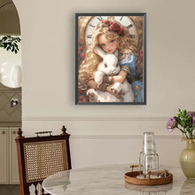 Load image into Gallery viewer, Diamond Painting - Full Round - White rabbit and Alice (30*40CM)
