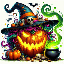 Load image into Gallery viewer, Diamond Painting - Full Round - Pumpkin wizard (40*40CM)
