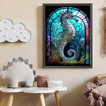 Load image into Gallery viewer, AB Diamond Painting - Full Square - Seahorse glass painting (30*40CM)
