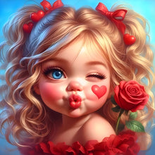 Load image into Gallery viewer, Diamond Painting - Full Round - Sweet girl (30*30CM)
