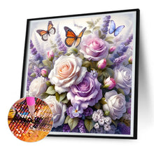 Load image into Gallery viewer, Diamond Painting - Full Round - Butterfly flower cluster (30*30CM)
